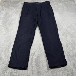 Incotex 1951 Pants Mens 34x28 Blue Corduroy Chino Regular Fit Dress Casual